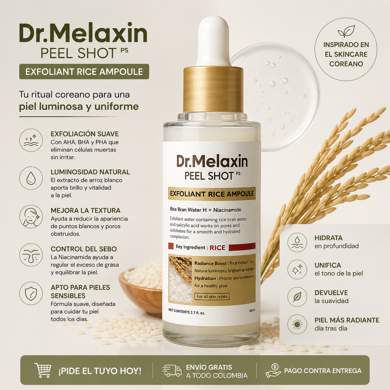 Dr. Melaxin | Ampolla de Arroz Blanco